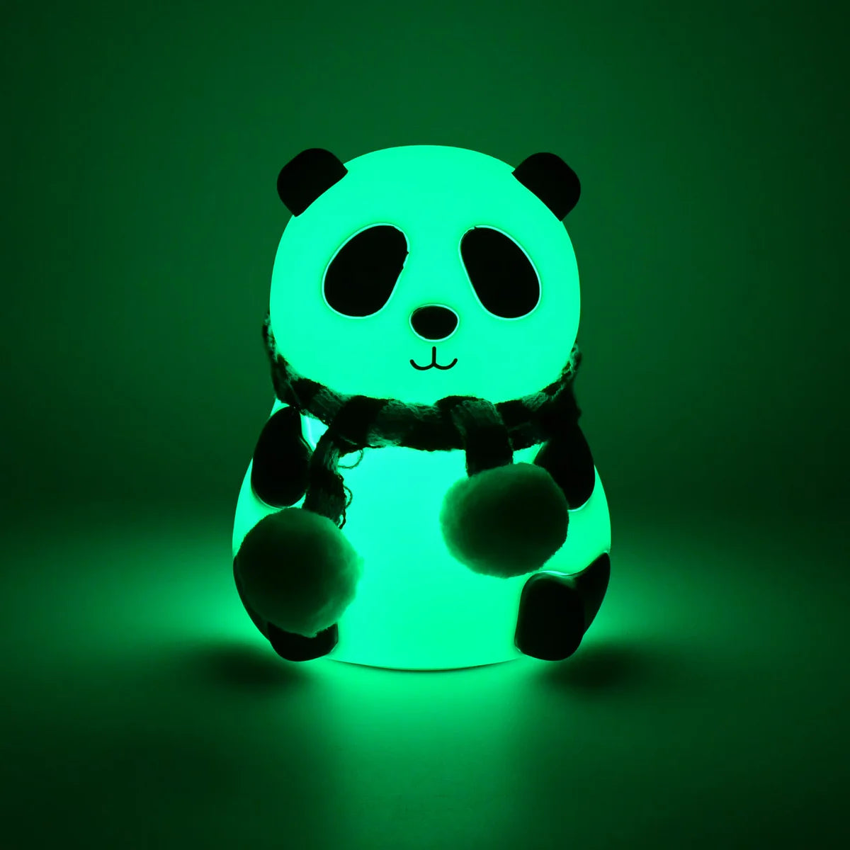 Cute Panda LED Night Light | 7-Color Touch Glow | Rechargeable Silicone Lamp.