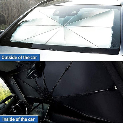 Premium Car Windshield Sun Shade Umbrella – Foldable Heat-Blocking UV Protector for Front Windshield | Fits Most Cars | Sun Heat Insulation & Interior Protection