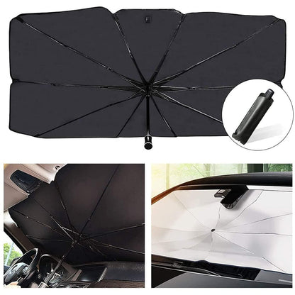 Premium Car Windshield Sun Shade Umbrella – Foldable Heat-Blocking UV Protector for Front Windshield | Fits Most Cars | Sun Heat Insulation & Interior Protection