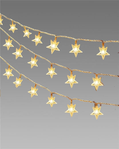 3M Star String Lights – Warm White LED for Christmas & Home Décor