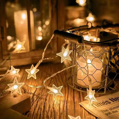 3M Star String Lights – Warm White LED for Christmas & Home Décor