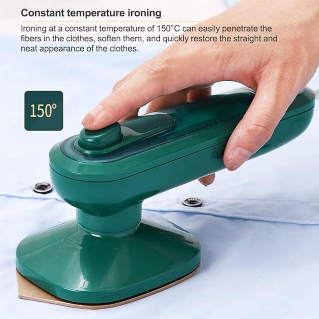 Portable Mini Travel Steamer – 2-in-1 Dry & Wet Iron for Quick Wrinkle Removal (Home & Travel Use)