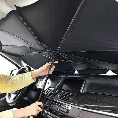 Premium Car Windshield Sun Shade Umbrella – Foldable Heat-Blocking UV Protector for Front Windshield | Fits Most Cars | Sun Heat Insulation & Interior Protection