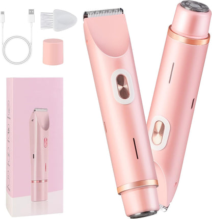 2-in-1 Bikini Trimmer for Women – Waterproof Dual-Head Shaver
