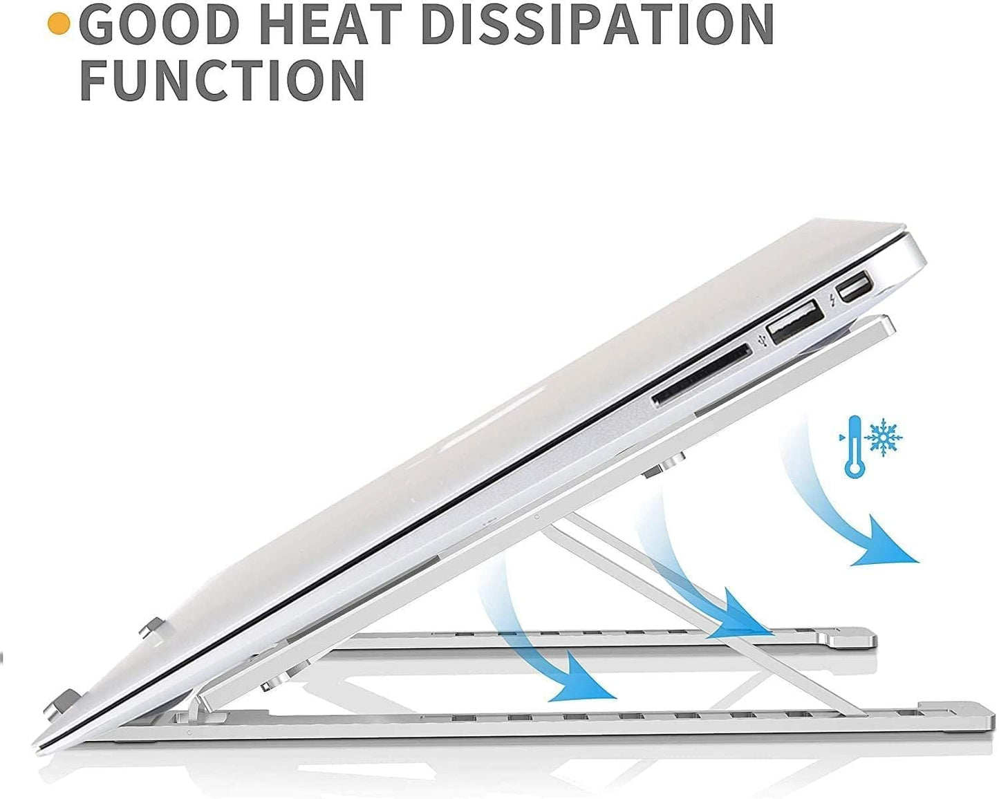 Premium Aluminium Laptop Stand –  Adjustable & Foldable