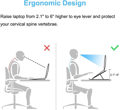 Premium Aluminium Laptop Stand –  Adjustable & Foldable
