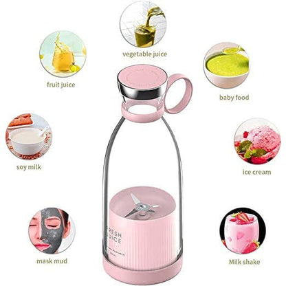 Portable USB Electric Juicer Mixer – Rechargeable & Powerful (420 ml)