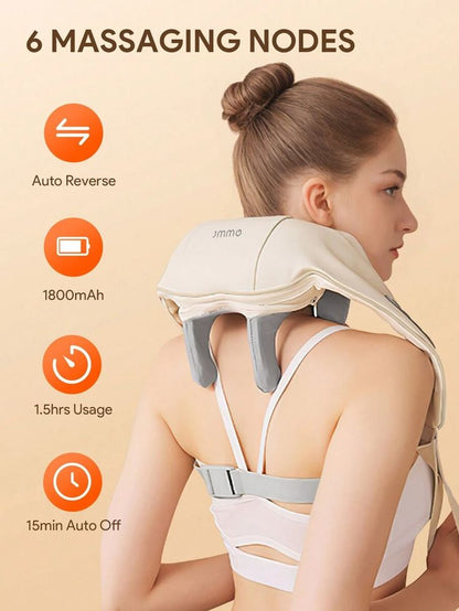 Neck & Shoulder Massager with Heat – Deep Kneading Roller