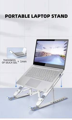 Premium Aluminium Laptop Stand –  Adjustable & Foldable